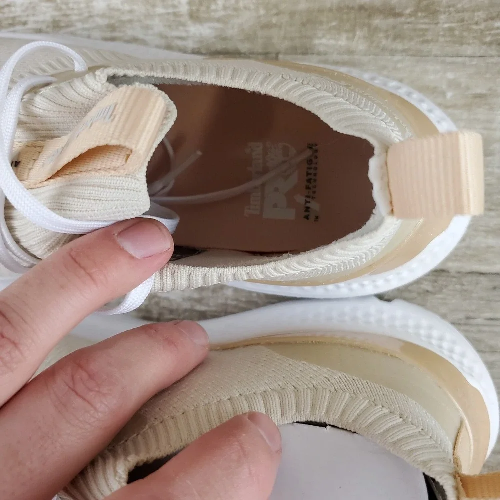 Timberland Pro Setra Work Shoes Womens 6 M Beige‎ Composite Safety Toe Sneakers